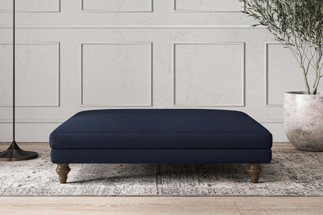 Deni Grand Footstool - Brera Linen Indigo