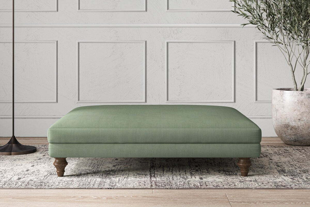 Deni Grand Footstool - Brera Linen Jade