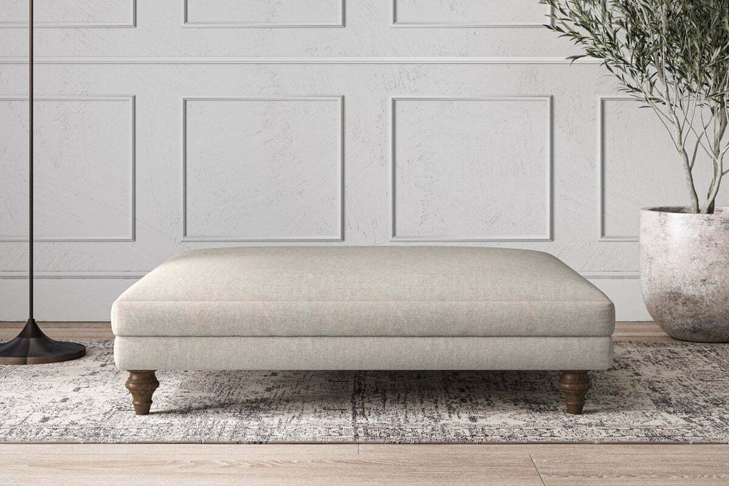 Deni Grand Footstool Brera Linen Natural