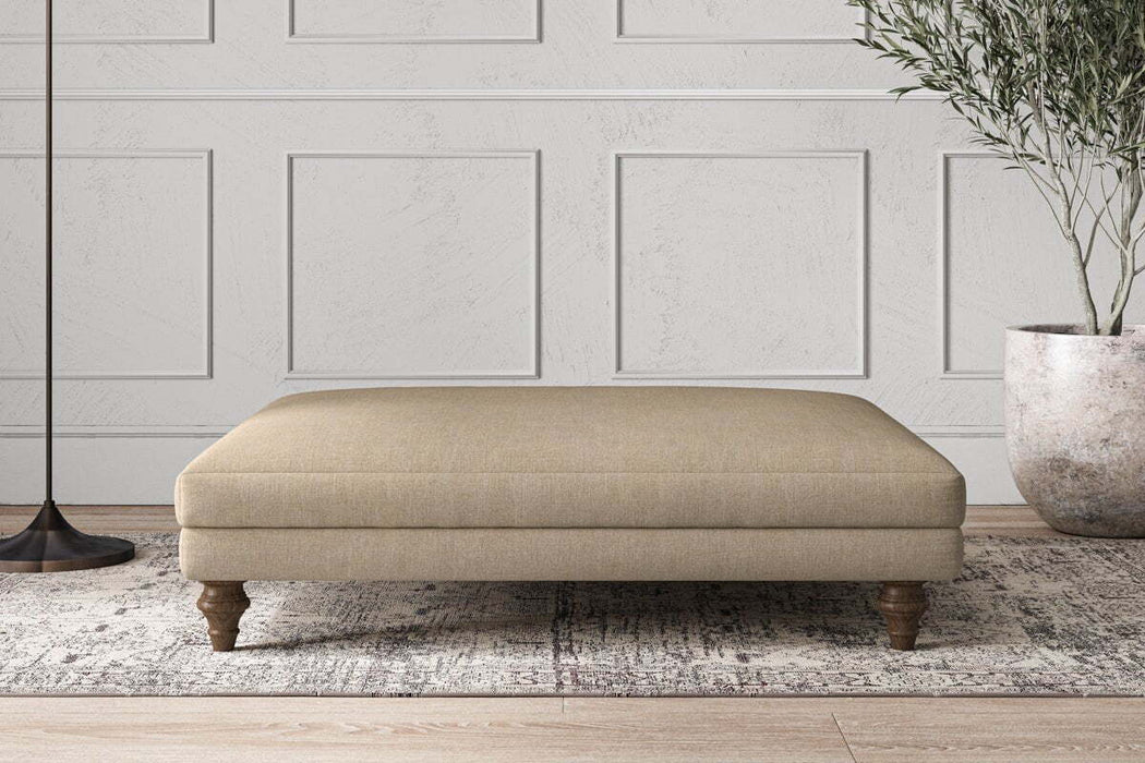 Deni Grand Footstool - Brera Linen Pebble
