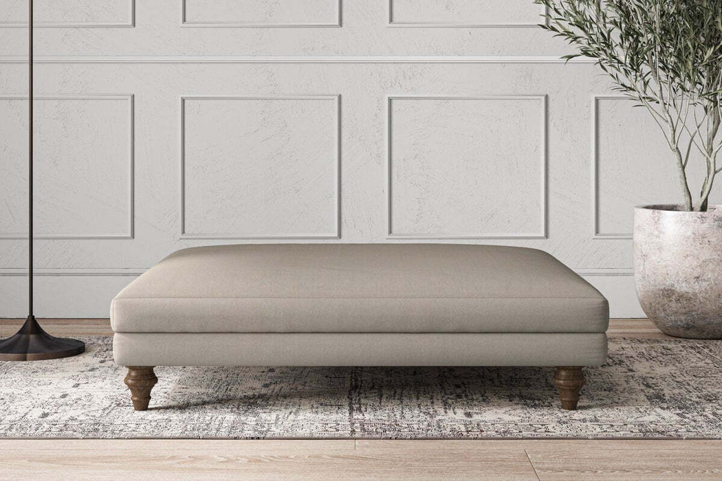 Deni Grand Footstool - Recycled Cotton Flax