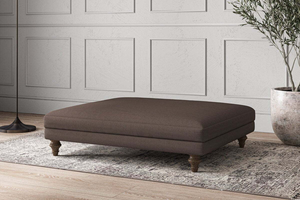 Deni Grand Footstool - Recycled Cotton Mocha