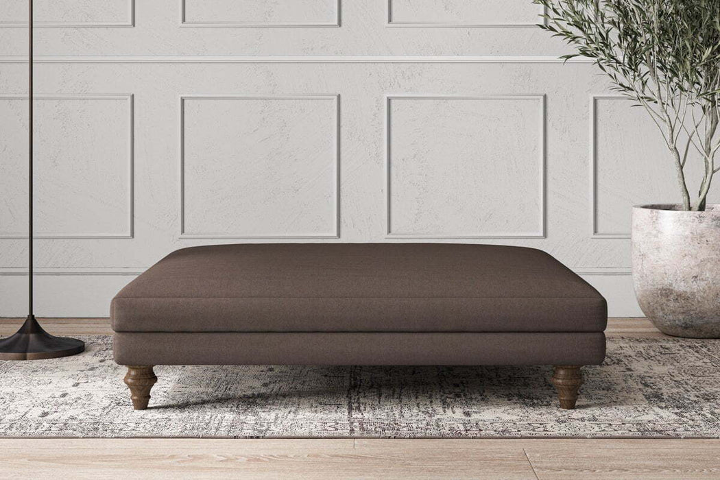 Deni Grand Footstool - Recycled Cotton Mocha