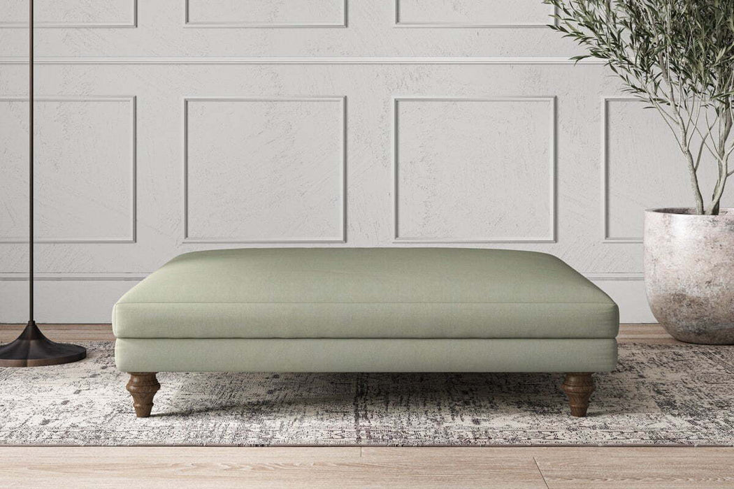 Deni Grand Footstool - Recycled Cotton Seaspray