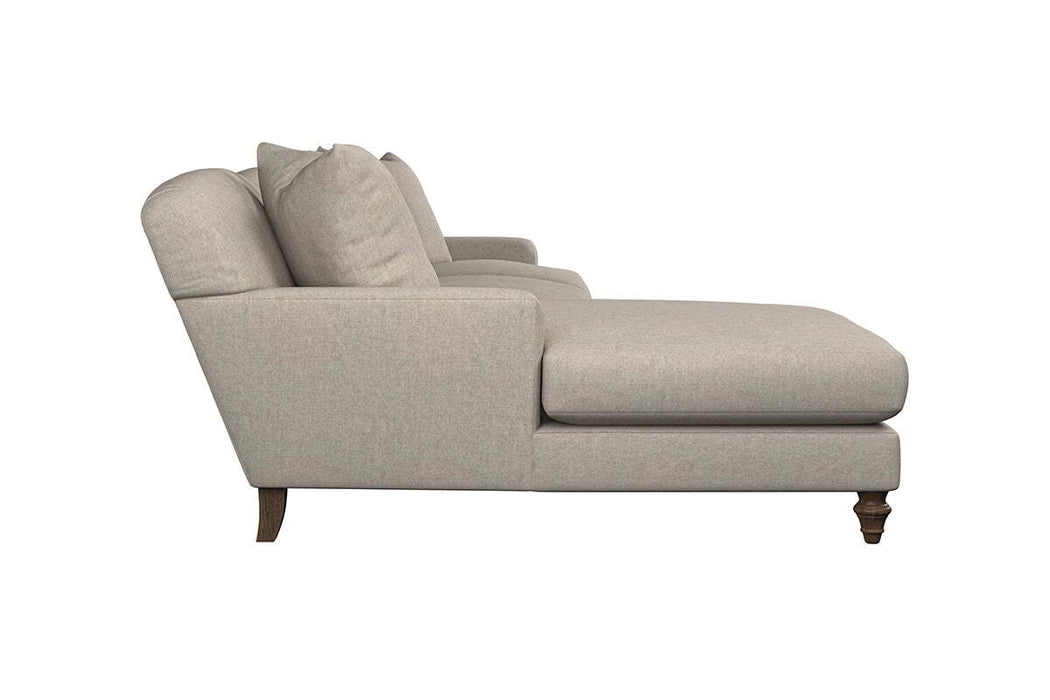 Deni Grand Left Hand Chaise Sofa - Brera Linen Smoke
