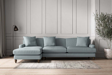 Deni Grand Left Hand Chaise Sofa - Recycled Cotton Horizon