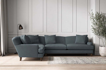 Deni Grand Left Hand Corner Sofa - Brera Linen Dusk
