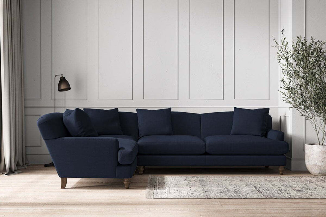 Deni Grand Left Hand Corner Sofa - Brera Linen Indigo