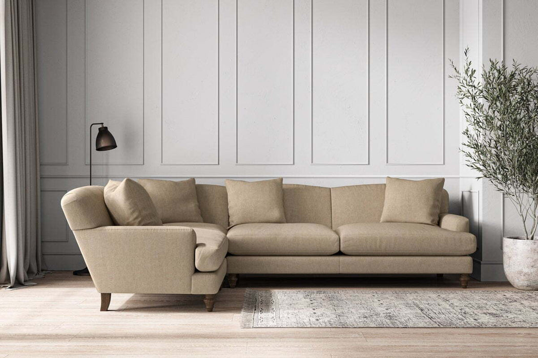 Deni Grand Left Hand Corner Sofa - Brera Linen Pebble
