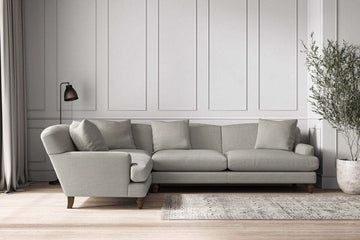 Deni Grand Left Hand Corner Sofa - Brera Linen Smoke