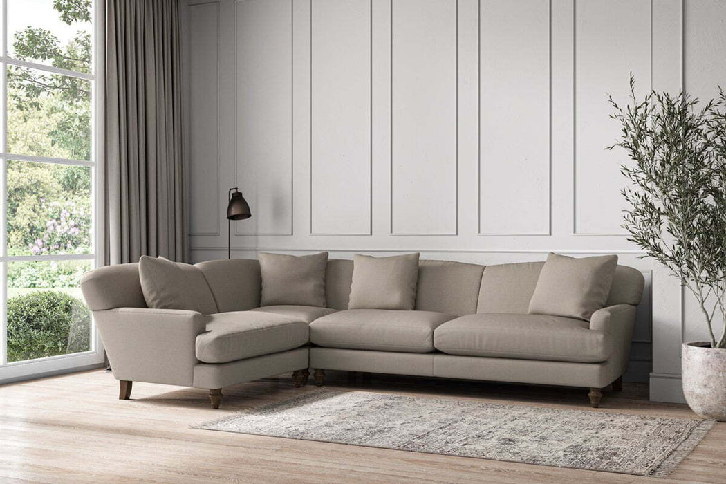 Deni Grand Left Hand Corner Sofa - Recycled Cotton Flax
