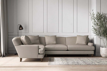 Deni Grand Left Hand Corner Sofa - Recycled Cotton Flax