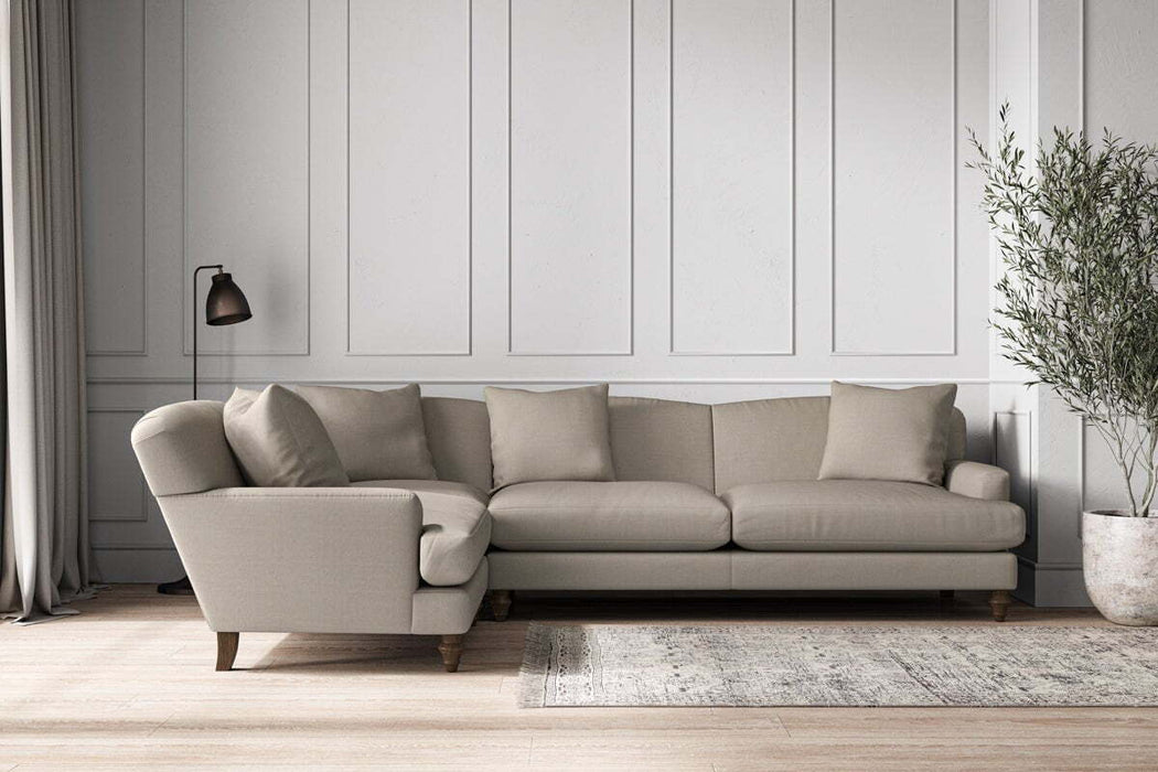 Deni Grand Left Hand Corner Sofa - Recycled Cotton Flax