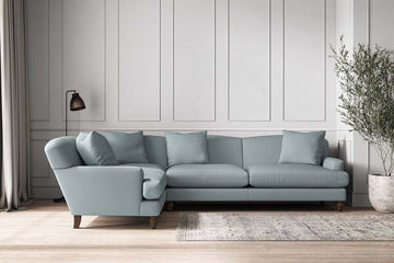 Deni Grand Left Hand Corner Sofa - Recycled Cotton Horizon