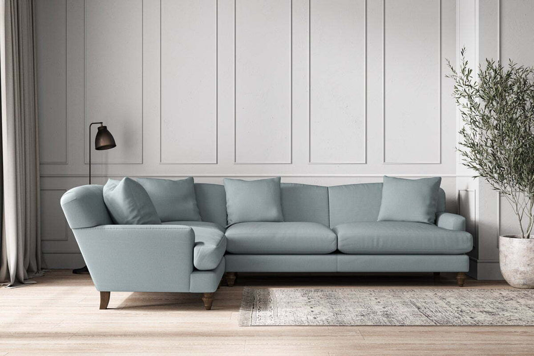 Deni Grand Left Hand Corner Sofa - Recycled Cotton Horizon