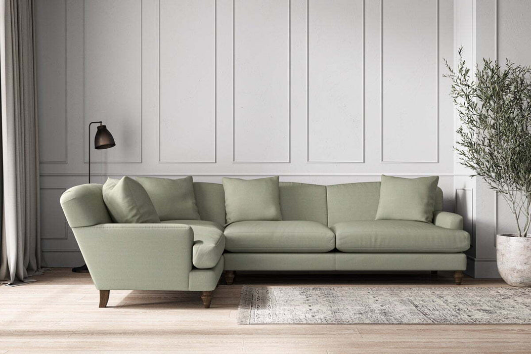 Deni Grand Left Hand Corner Sofa - Recycled Cotton Seaspray