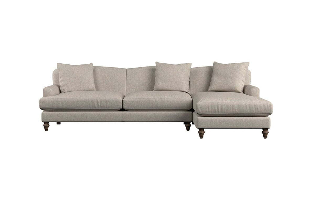 Deni Grand Right Hand Chaise Sofa - Brera Linen Charcoal