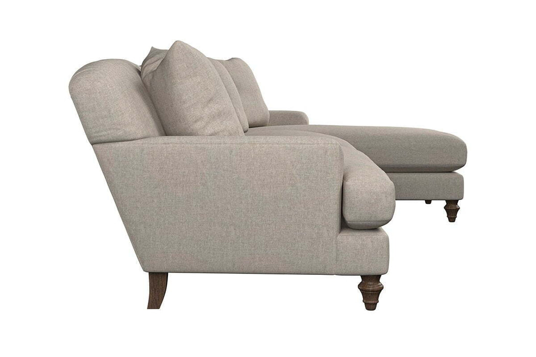 Deni Grand Right Hand Chaise Sofa - Brera Linen Smoke