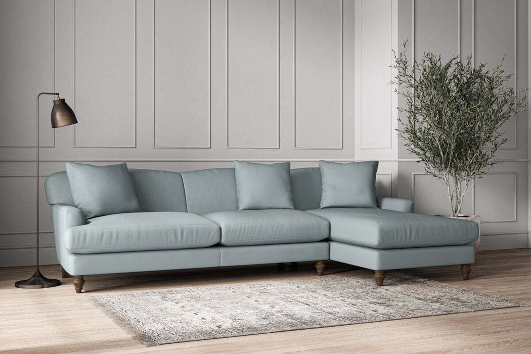 Deni Grand Right Hand Chaise Sofa - Recycled Cotton Horizon