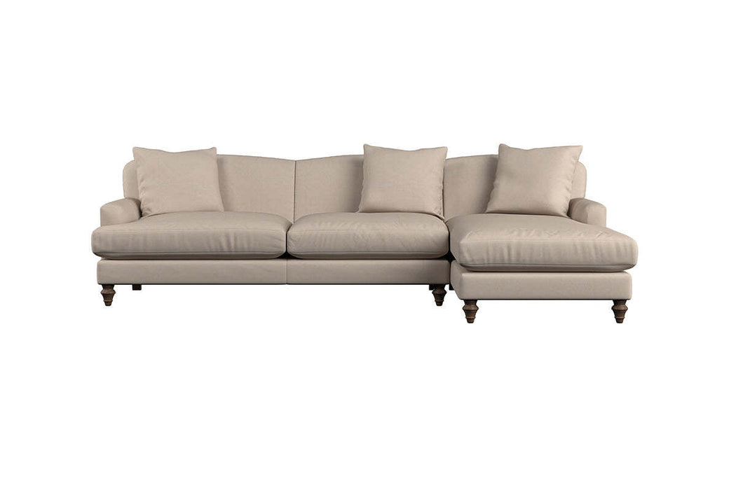 Deni Grand Right Hand Chaise Sofa - Recycled Cotton Horizon