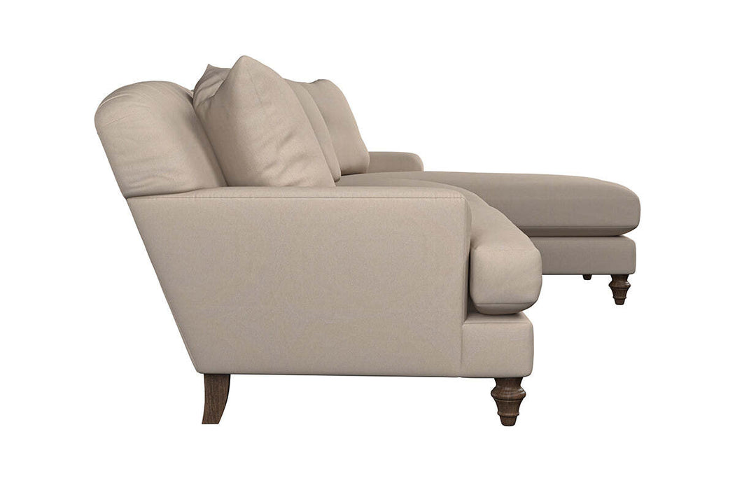 Deni Grand Right Hand Chaise Sofa - Recycled Cotton Horizon