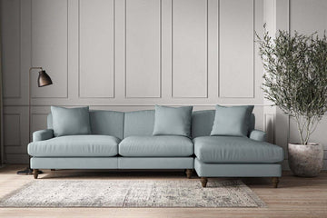 Deni Grand Right Hand Chaise Sofa - Recycled Cotton Horizon