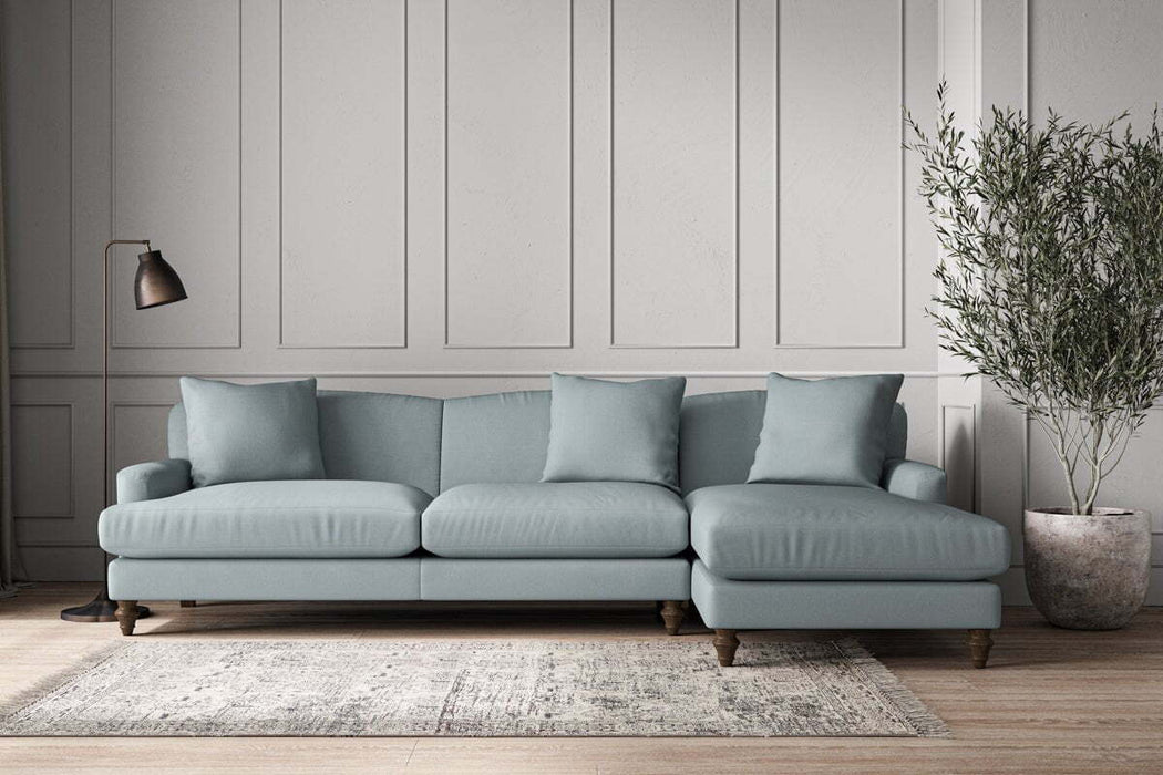 Deni Grand Right Hand Chaise Sofa - Recycled Cotton Horizon