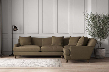 Deni Grand Right Hand Corner Sofa - Brera Linen Chestnut