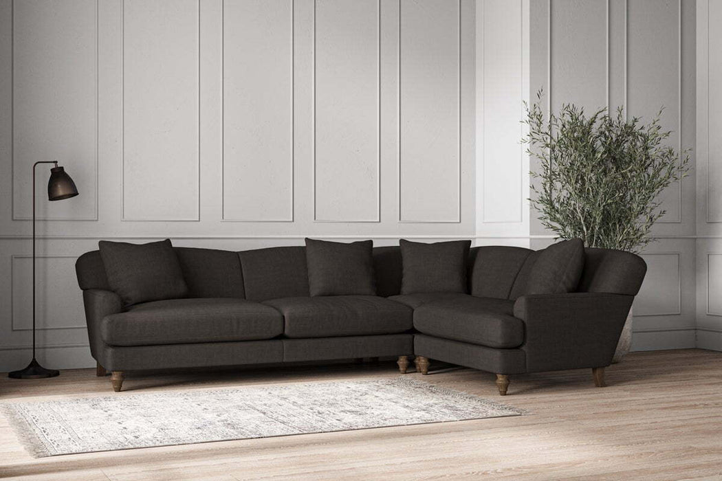 Deni Grand Right Hand Corner Sofa - Brera Linen Espresso