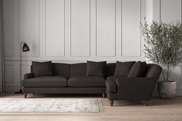 Deni Grand Right Hand Corner Sofa - Brera Linen Espresso