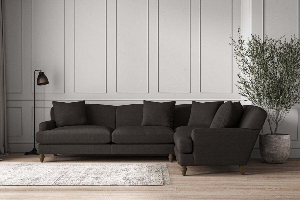 Deni Grand Right Hand Corner Sofa - Brera Linen Espresso