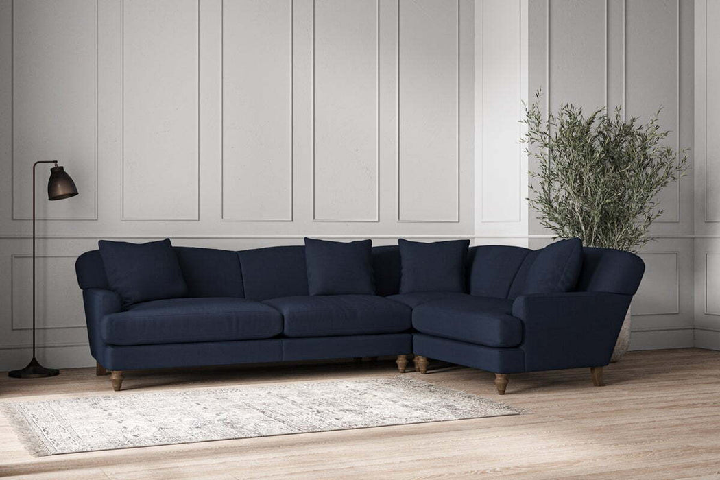 Deni Grand Right Hand Corner Sofa - Brera Linen Indigo