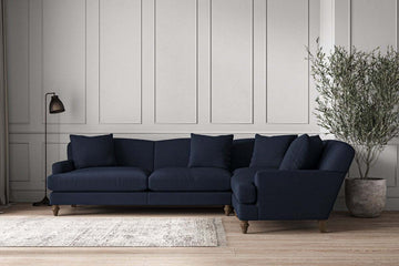 Deni Grand Right Hand Corner Sofa - Brera Linen Indigo