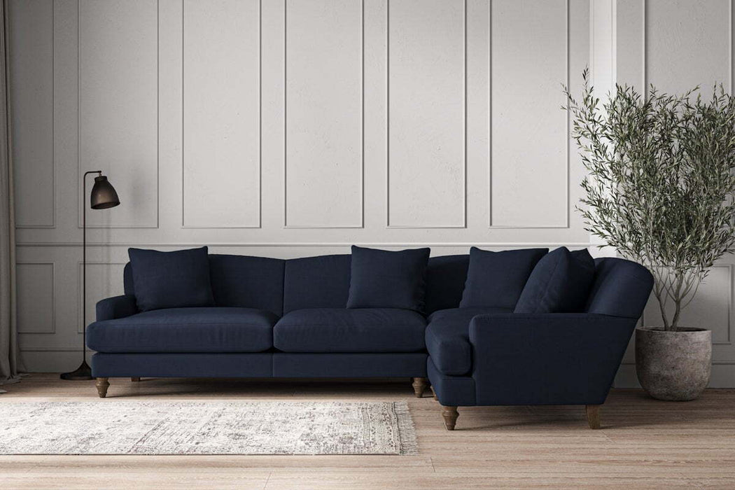 Deni Grand Right Hand Corner Sofa - Brera Linen Indigo