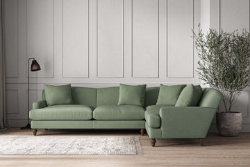 Deni Grand Right Hand Corner Sofa - Brera Linen Jade