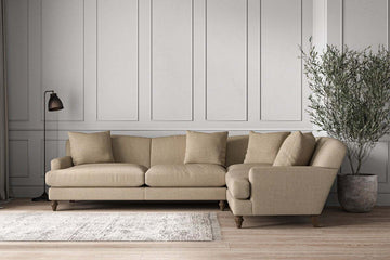 Deni Grand Right Hand Corner Sofa - Brera Linen Pebble