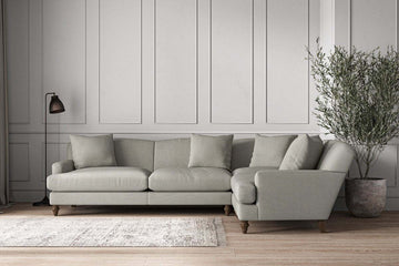 Deni Grand Right Hand Corner Sofa - Brera Linen Smoke