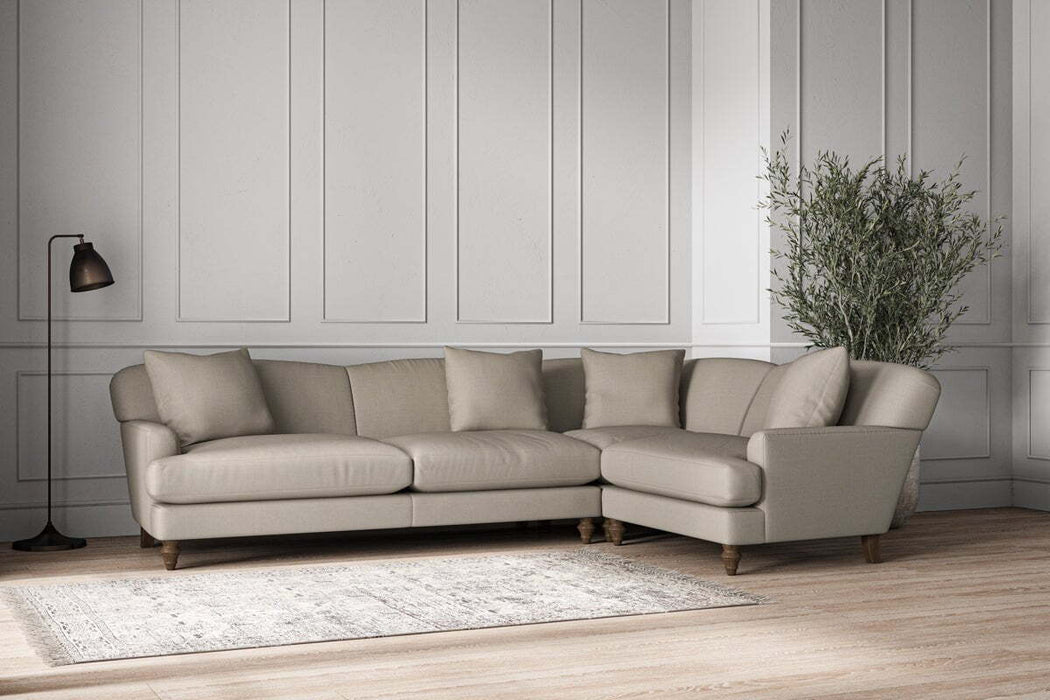 Deni Grand Right Hand Corner Sofa - Recycled Cotton Flax