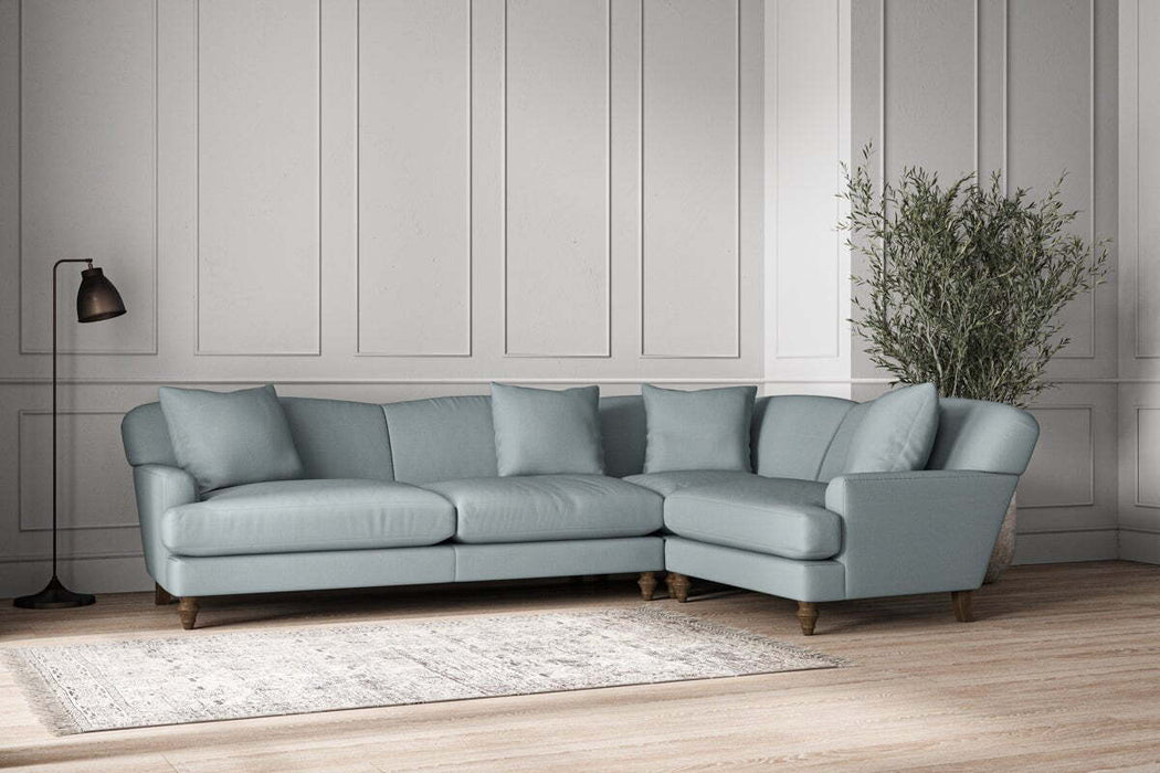 Deni Grand Right Hand Corner Sofa - Recycled Cotton Horizon