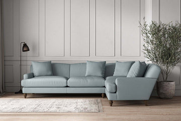 Deni Grand Right Hand Corner Sofa - Recycled Cotton Horizon