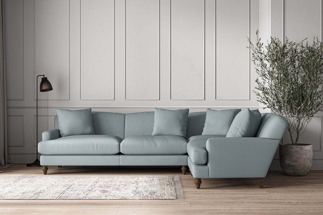 Deni Grand Right Hand Corner Sofa - Recycled Cotton Horizon