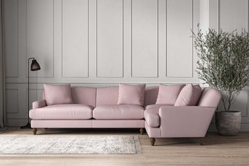 Deni Grand Right Hand Corner Sofa - Recycled Cotton Lavender