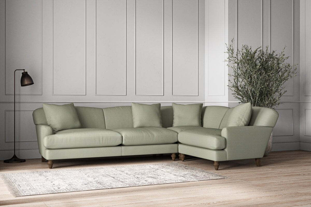 Deni Grand Right Hand Corner Sofa - Recycled Cotton Seaspray