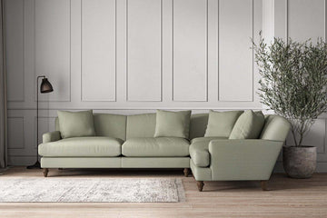 Deni Grand Right Hand Corner Sofa - Recycled Cotton Seaspray