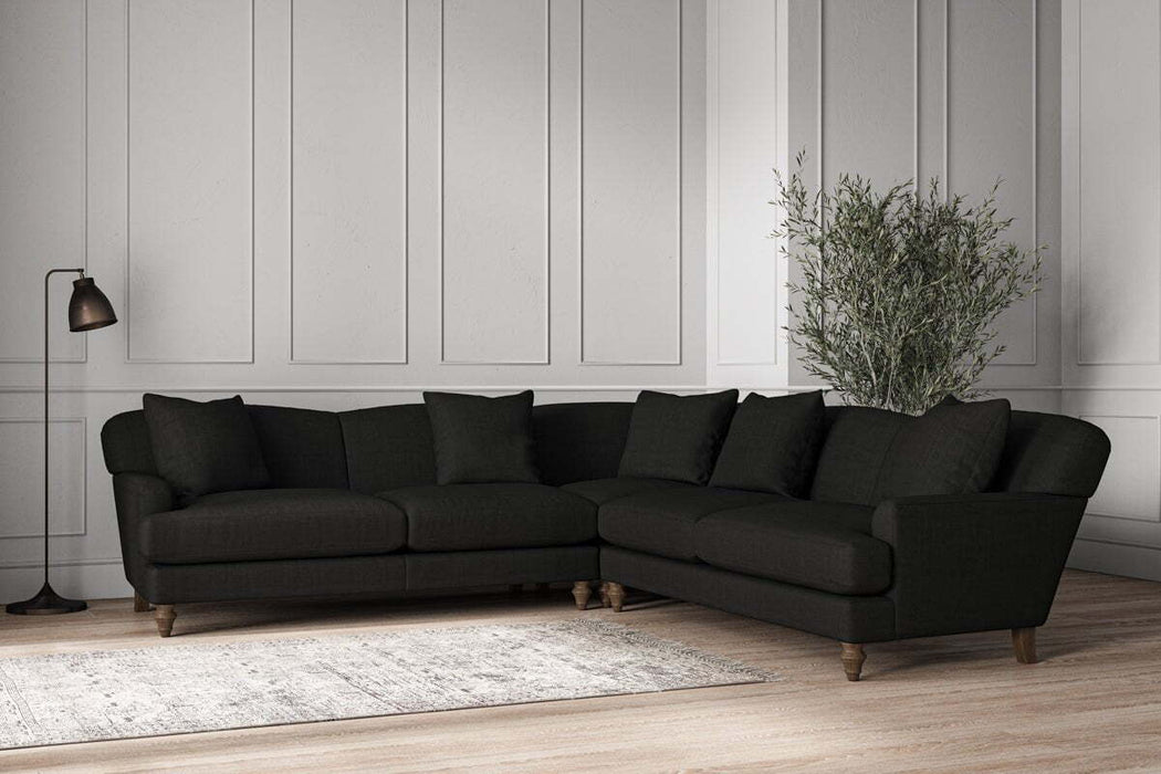 Deni Large Corner Sofa - Brera Linen Charcoal