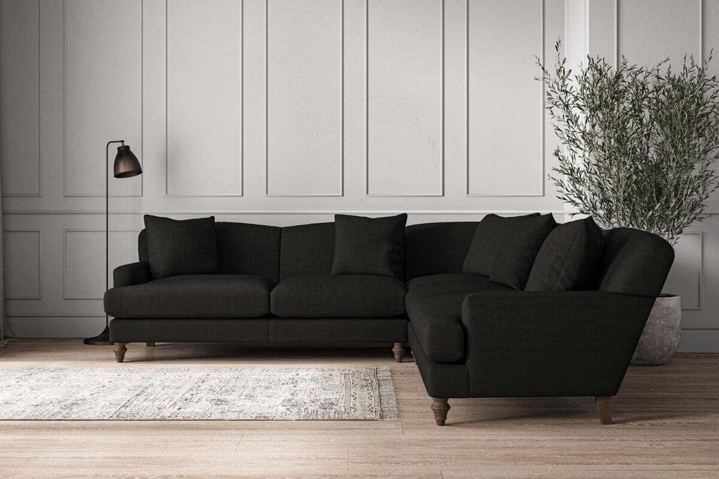 Deni Large Corner Sofa - Brera Linen Charcoal