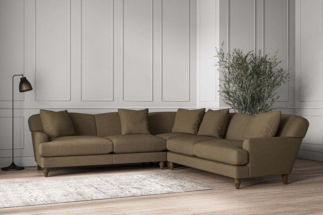 Deni Large Corner Sofa - Brera Linen Chestnut