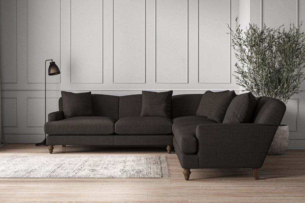 Deni Large Corner Sofa - Brera Linen Espresso