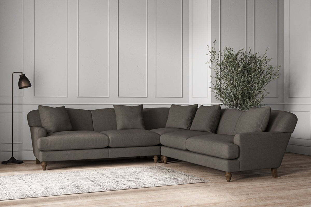 Deni Large Corner Sofa - Brera Linen Granite