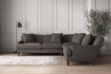 Deni Large Corner Sofa - Brera Linen Granite